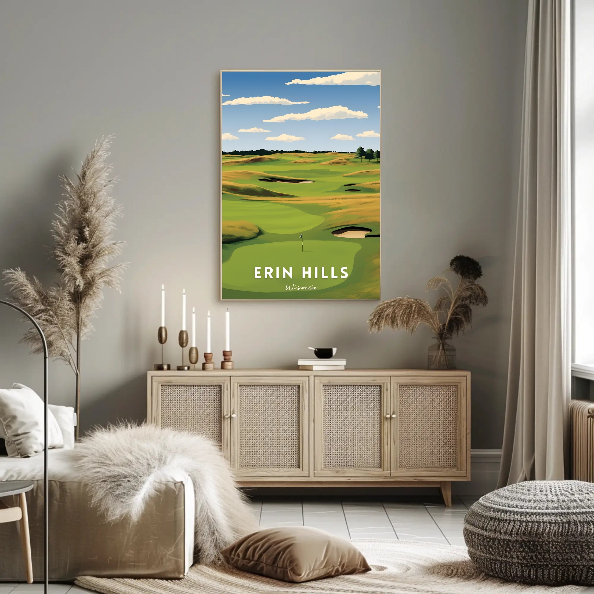 Erin Hills Golf Course Landscape Sports Poster