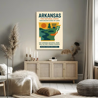 Discover Arkansas: Natural Beauty and History Poster