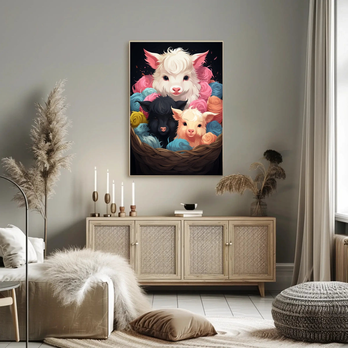 Basket Of Fluffy Friends Poster
