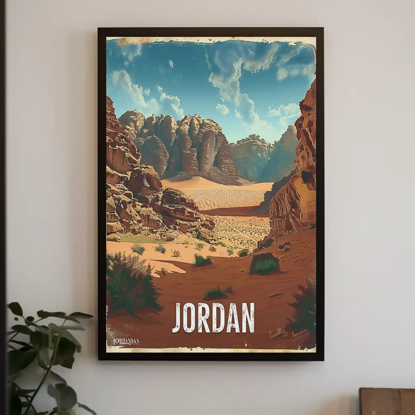 Jordan Desert Rock Formations Travel Poster