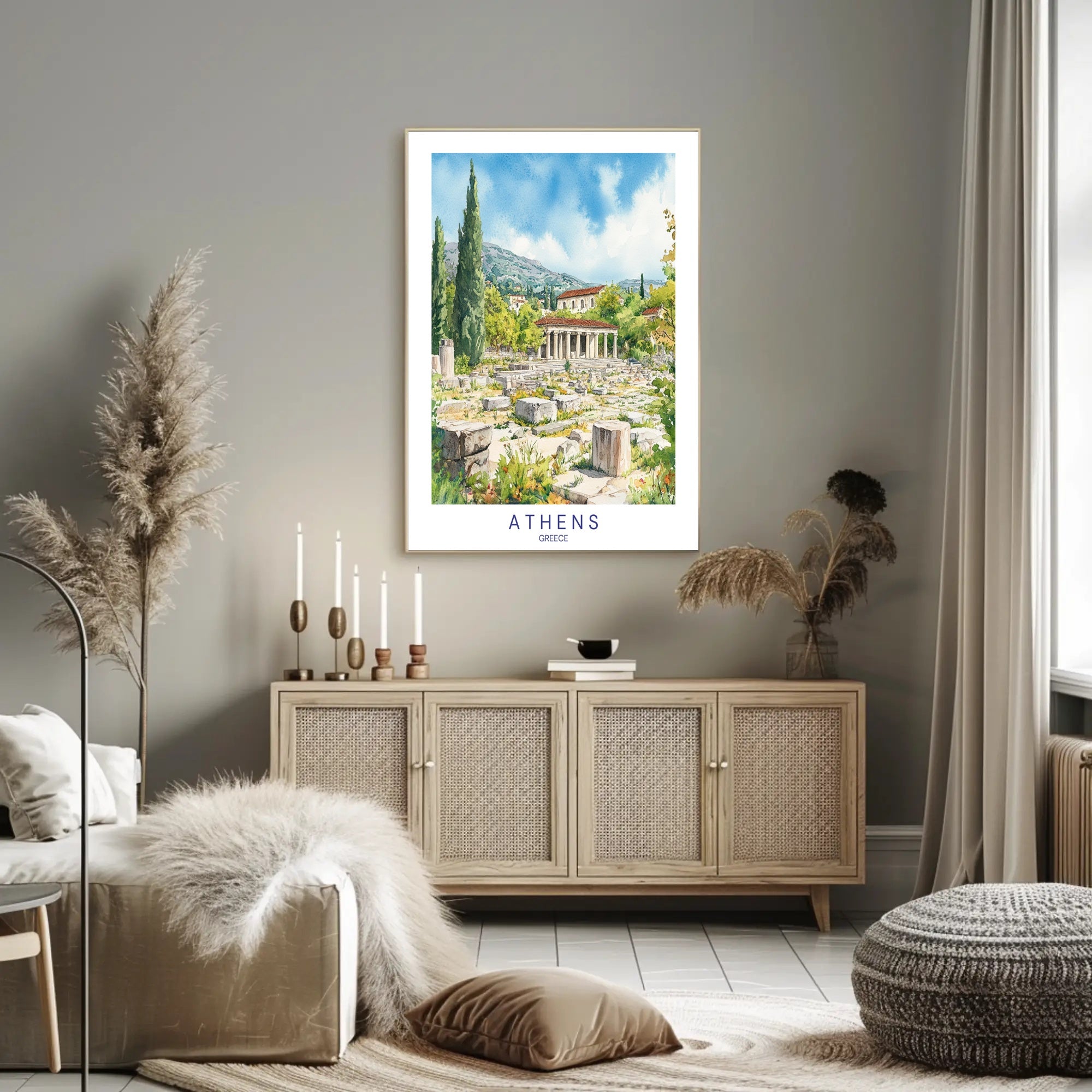 Athens Ancient Ruins Poster PosterGoat