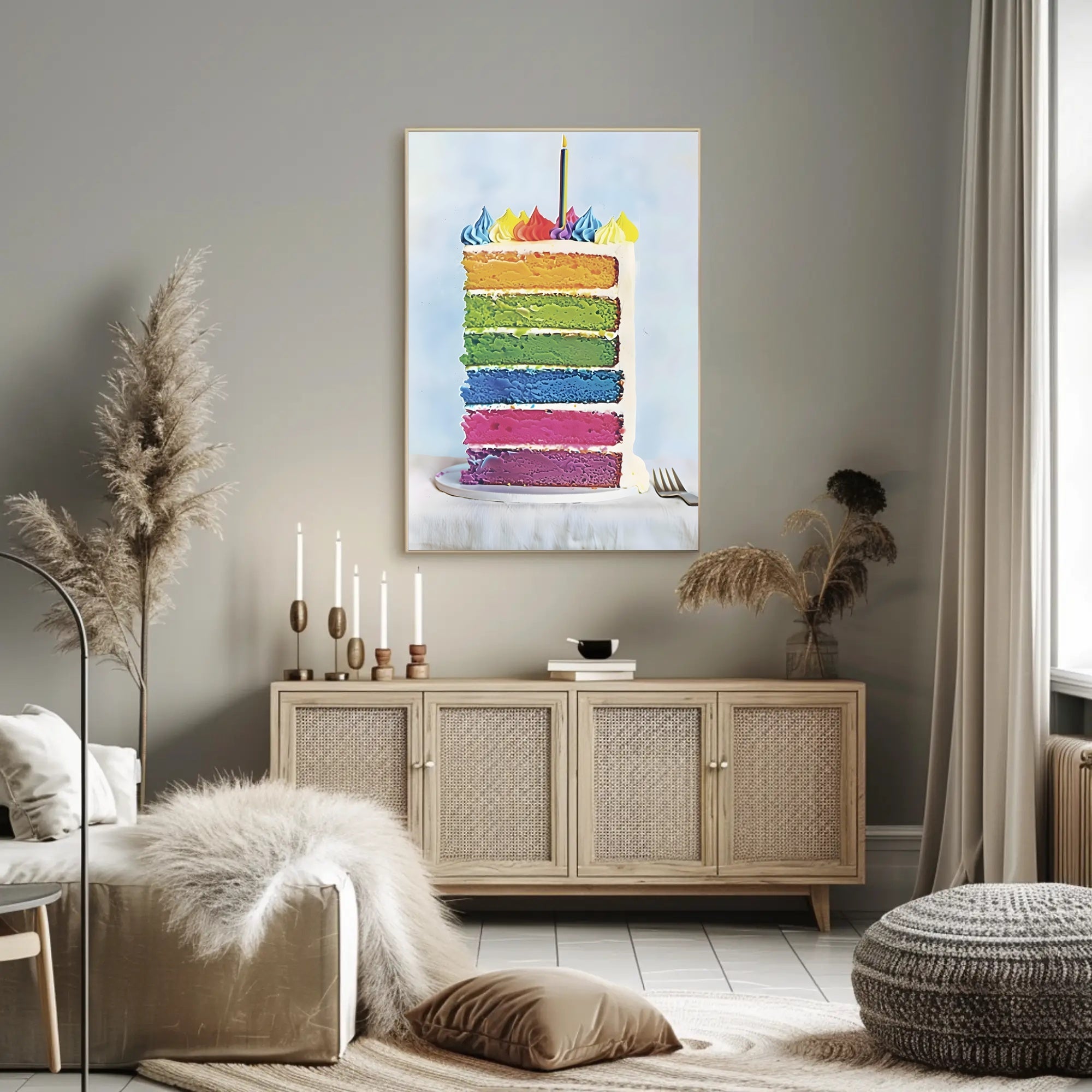 Rainbow Celebration Cake Poster