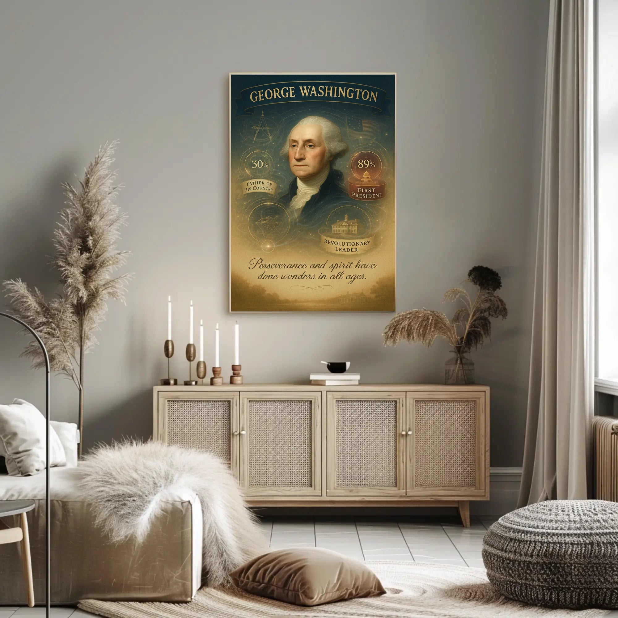 George Washington First President Poster