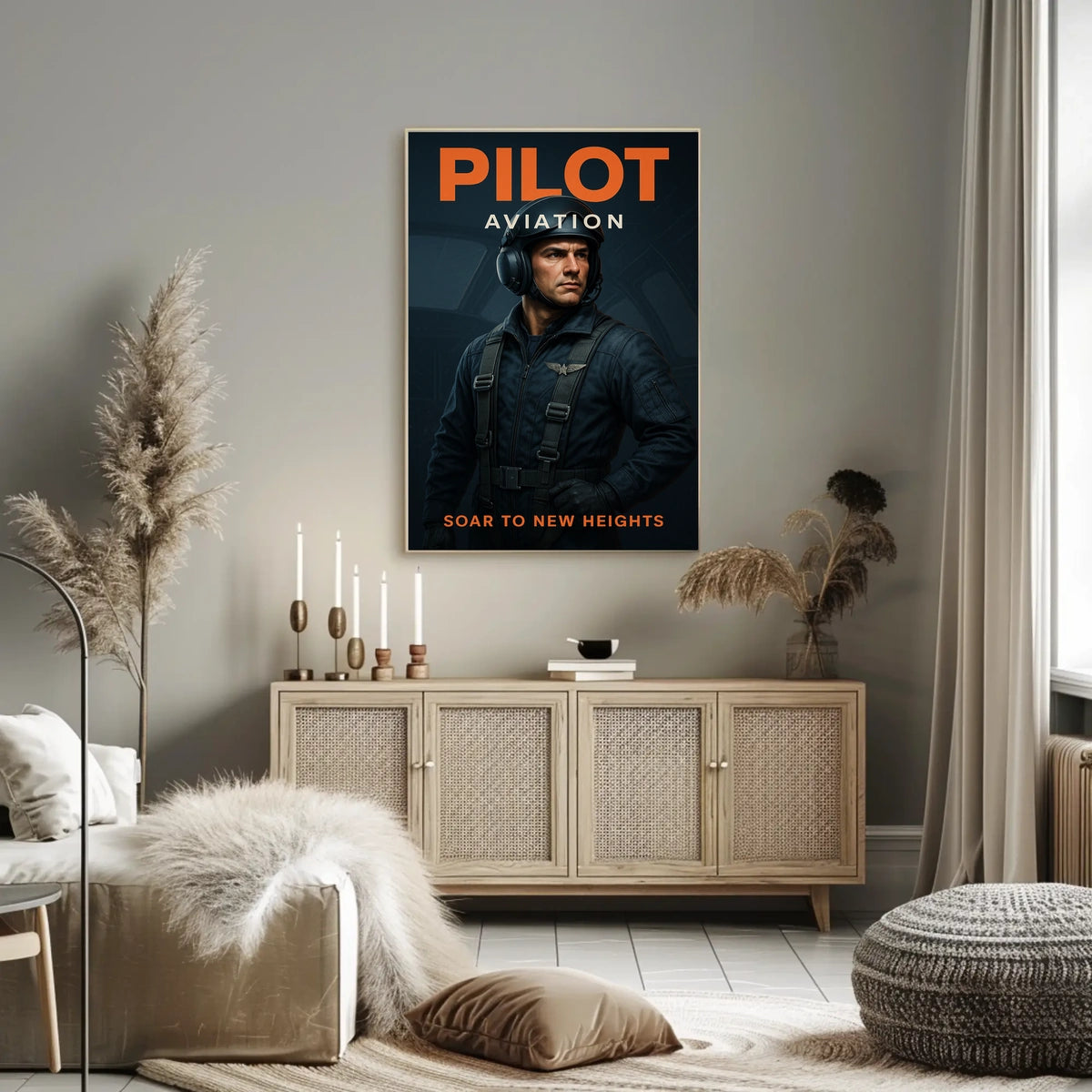 Pilot Aviation Soar to New Heights Poster