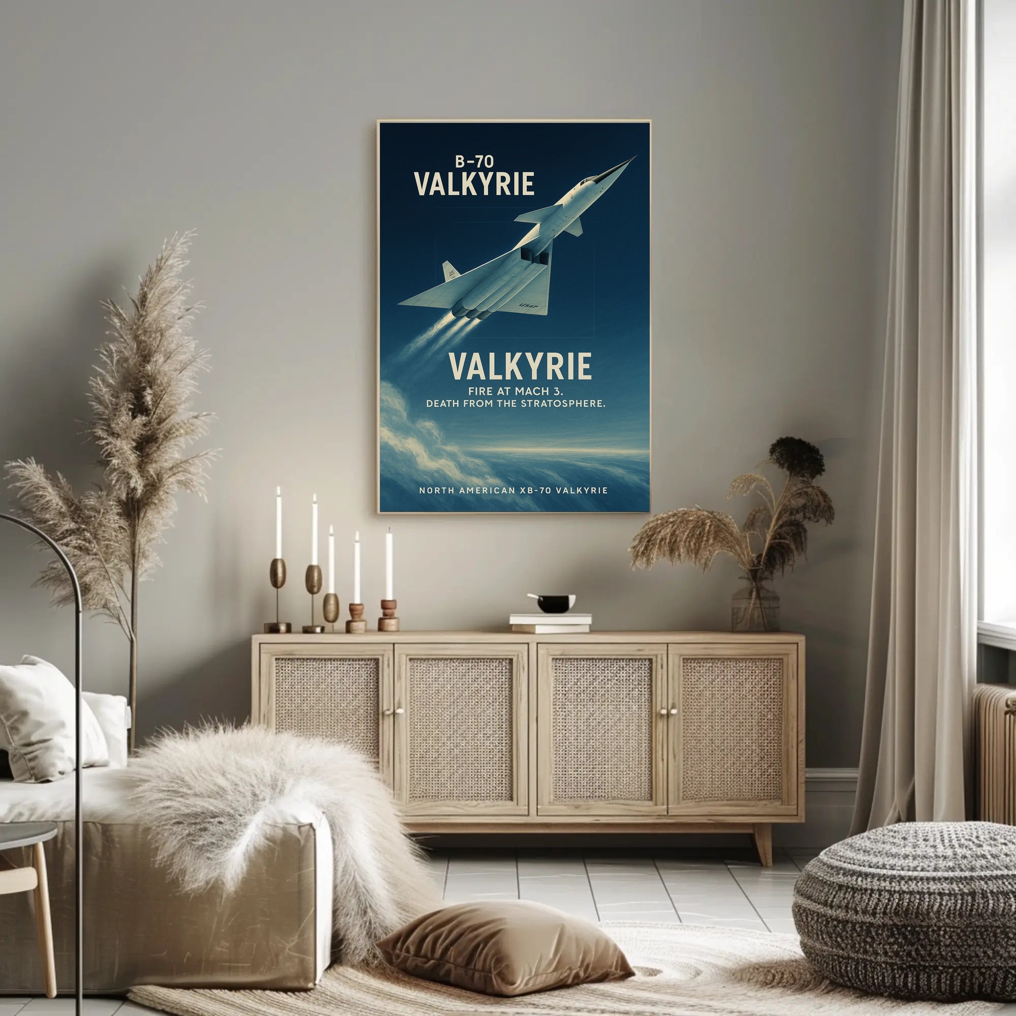 North American XB-70 Valkyrie Cold War Aviation Poster