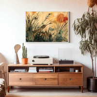 Roadrunner in Serene Watercolor Landscape Poster