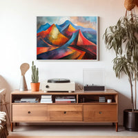 Vibrant Abstract Mountain Landscape Poster for Inspiration