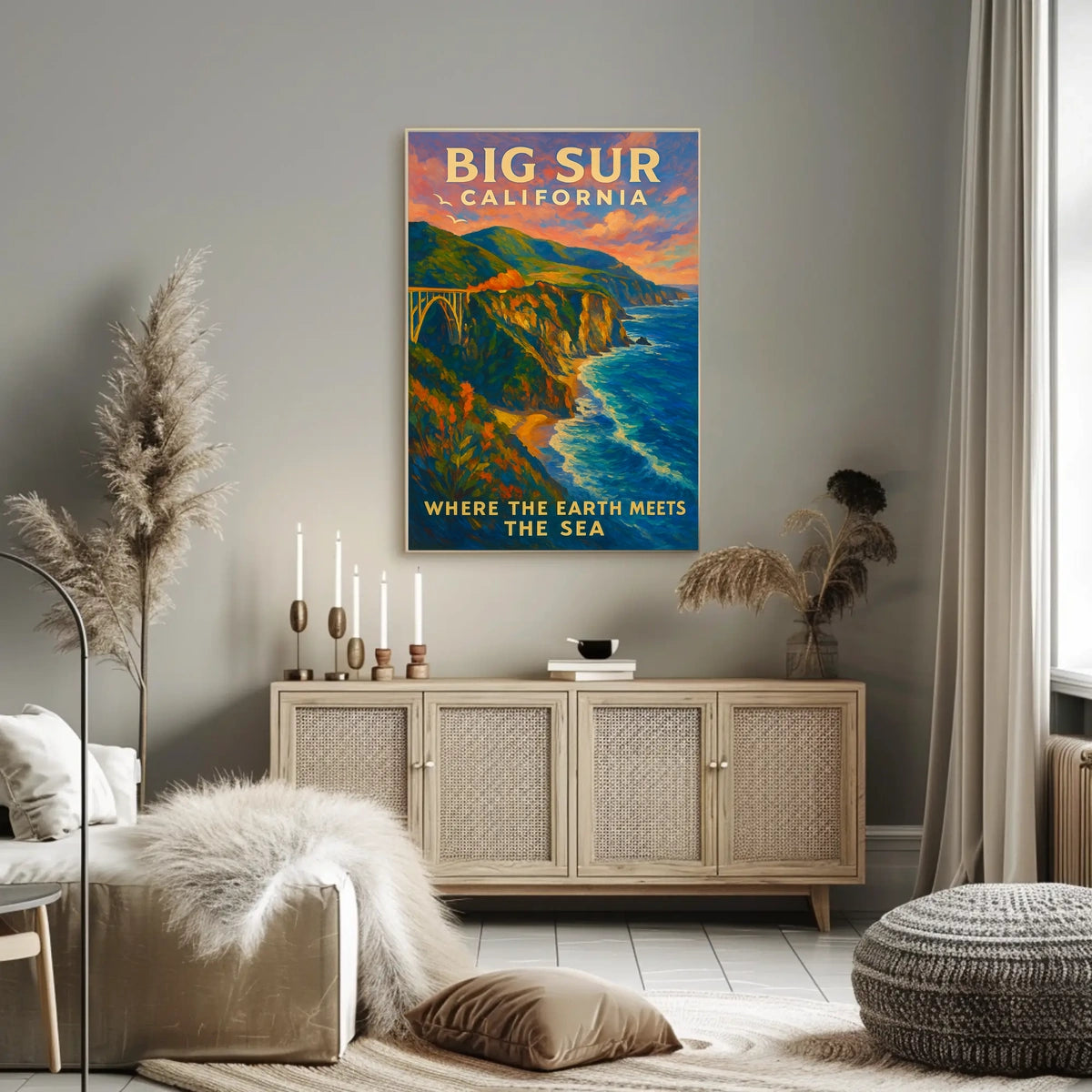 Big Sur Poster Wall Art For Nature Lovers Coastal Serenity