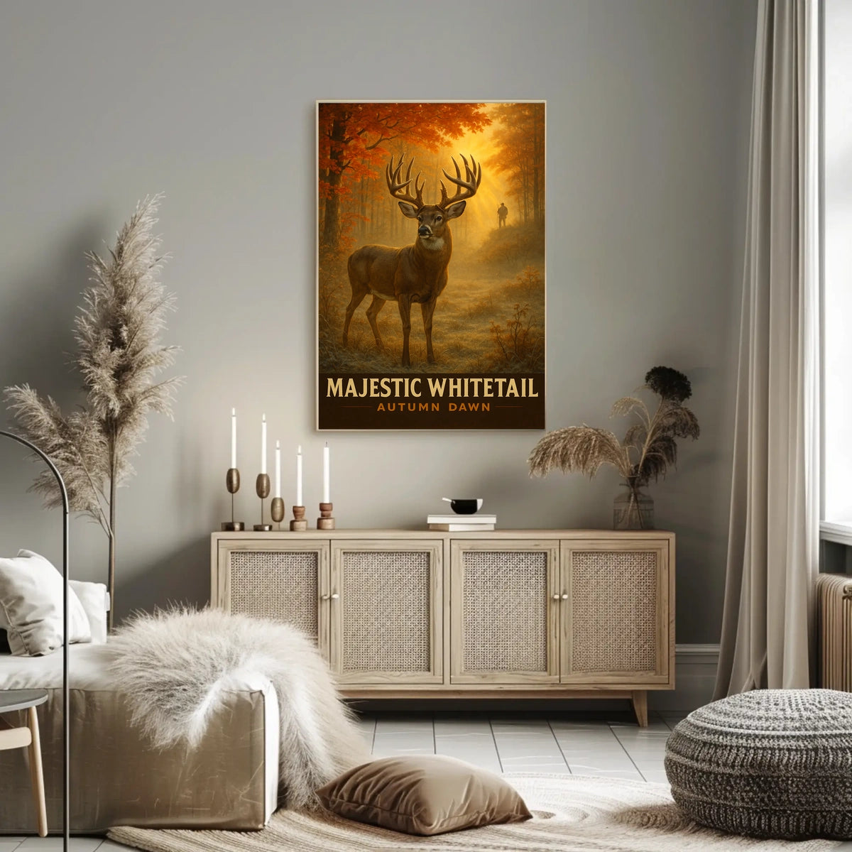 Majestic Whitetail Autumn Dawn Poster