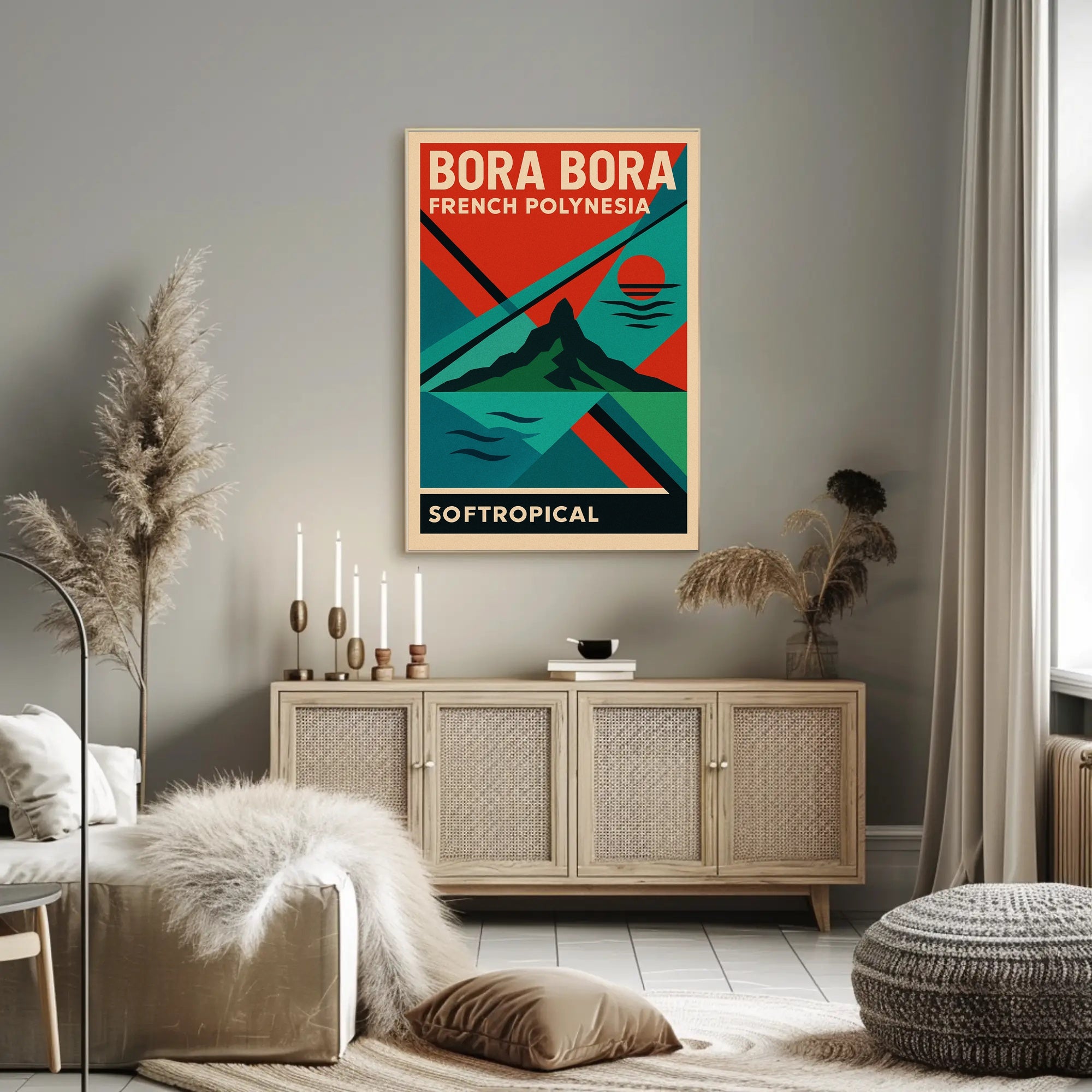 Bora Bora Retro Travel Poster PosterGoat