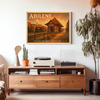 Abilene Railway Station Travel Poster Art Print