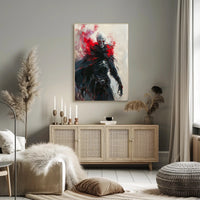 Ethereal Skeleton Warrior Dark Fantasy Art Poster PosterGoat