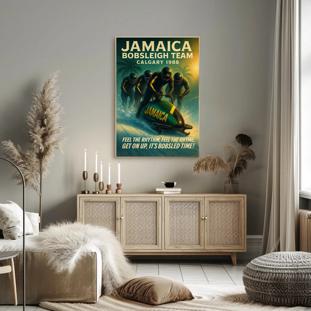 Jamaica Bobsleigh Team Calgary 1988 Poster