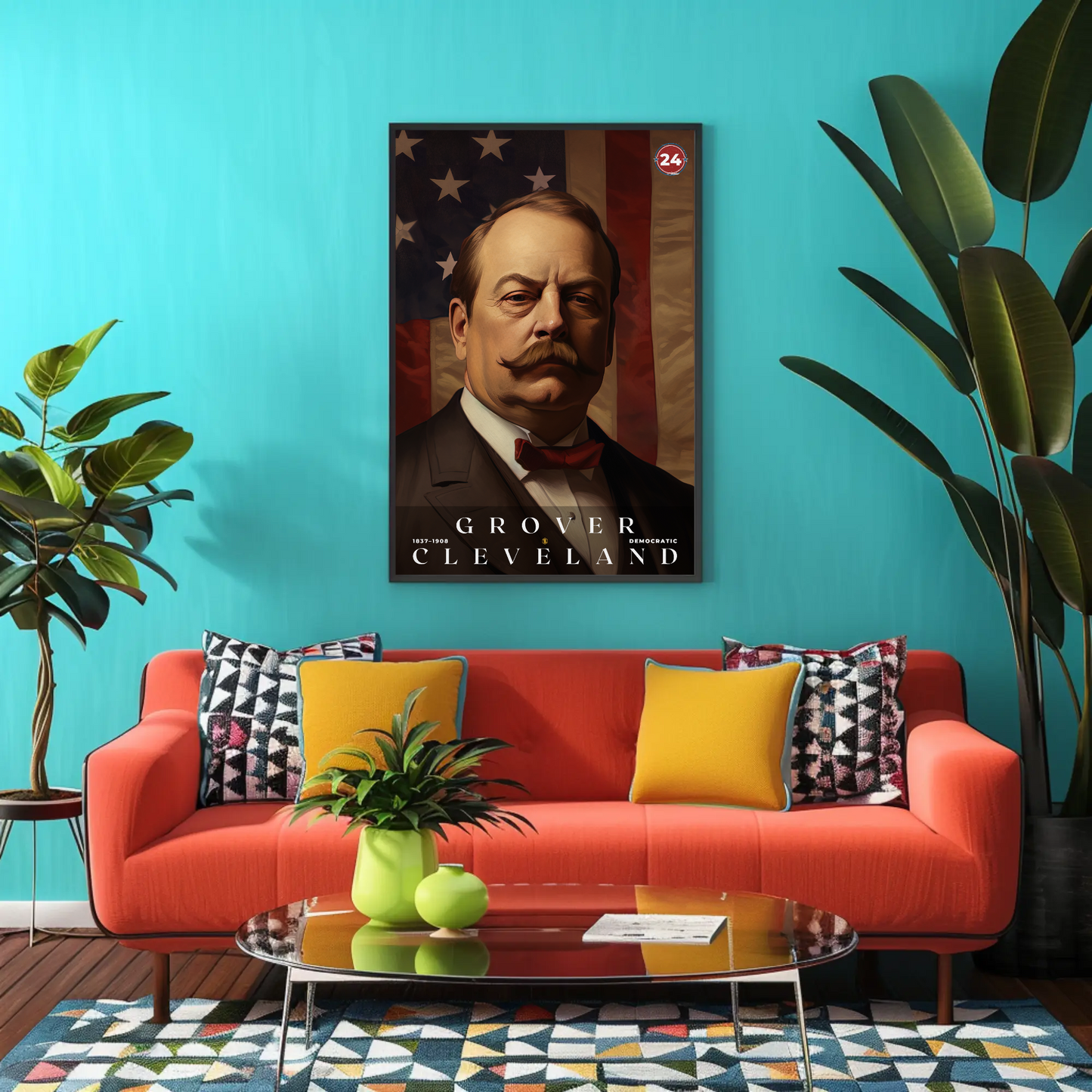 Grover Cleveland 24th President Of The United States Portrait