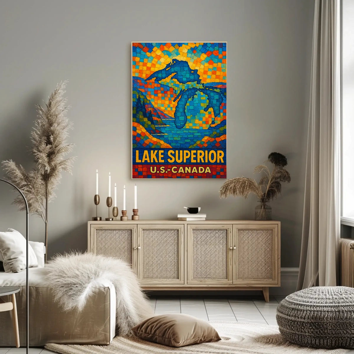 Lake Superior U.S.-Canada Poster