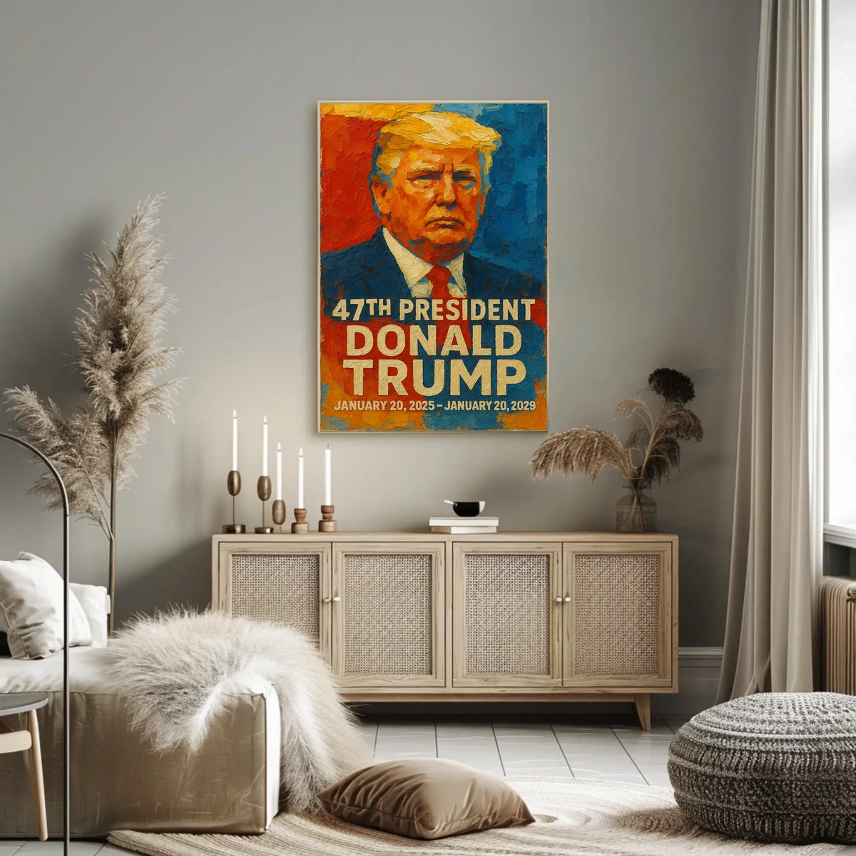 Donald Trump Visionary Color Pop Art Portrait Vibrant Leadership Patriotic American Icon Poster
