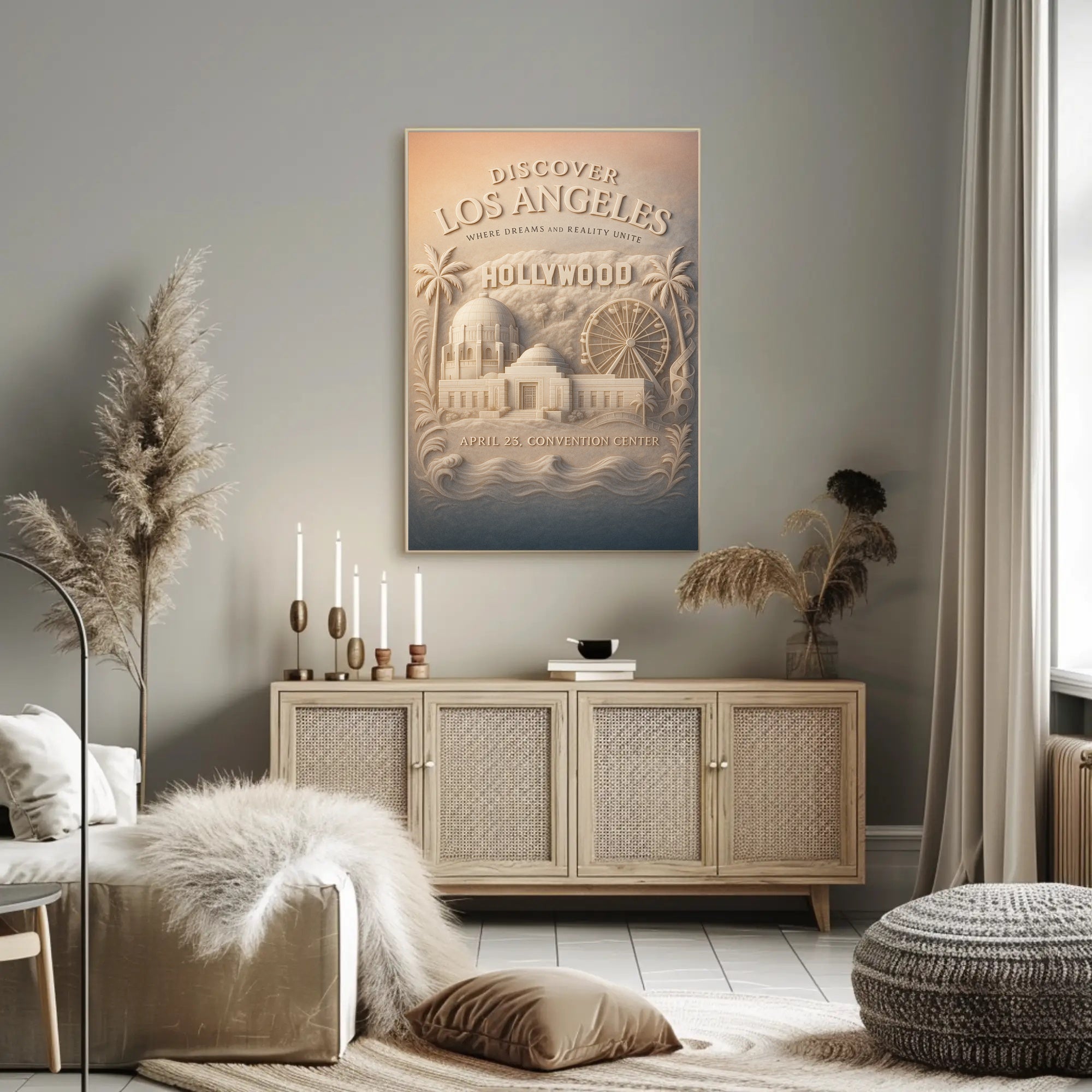 Los Angeles Cityscape Illustration Poster - Urban or Cityscape Poster