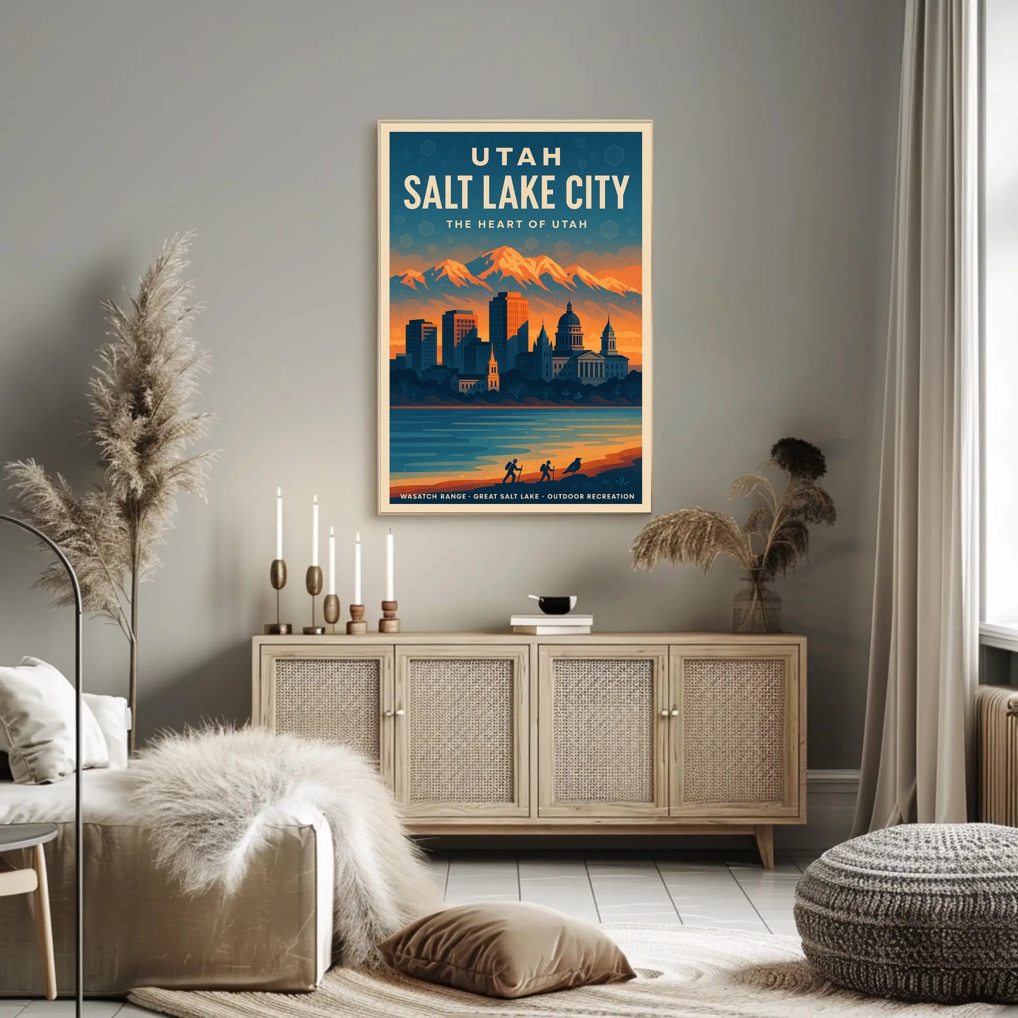 Salt Lake City Scenic Travel Poster PosterGoat