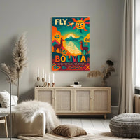 Bolivian Adventure Retro Travel Poster PosterGoat