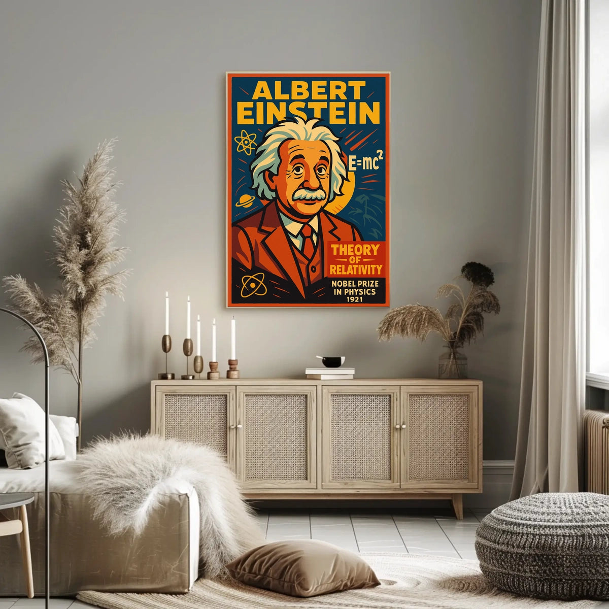 Einstein Relativity Vintage Scholar Poster