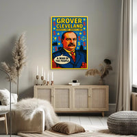Grover Cleveland Pop Art Vintage Presidential Poster PosterGoat