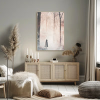 Solitary Figure Mystery Solitude Watercolor Poster