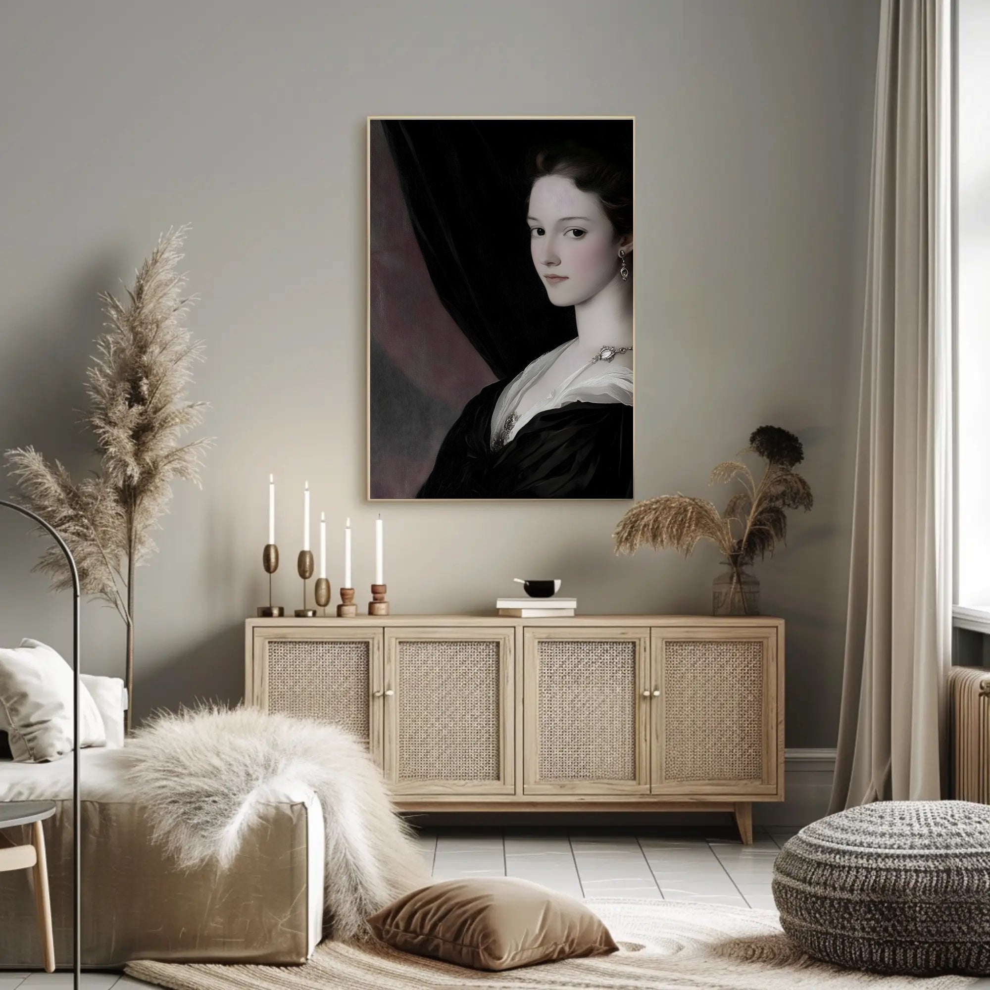 Elegant Portrait of a Woman: Cultural or Heritage Poster PosterGoat