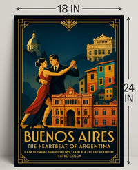 Buenos Aires Vintage Travel Poster Wall Art PosterGoat