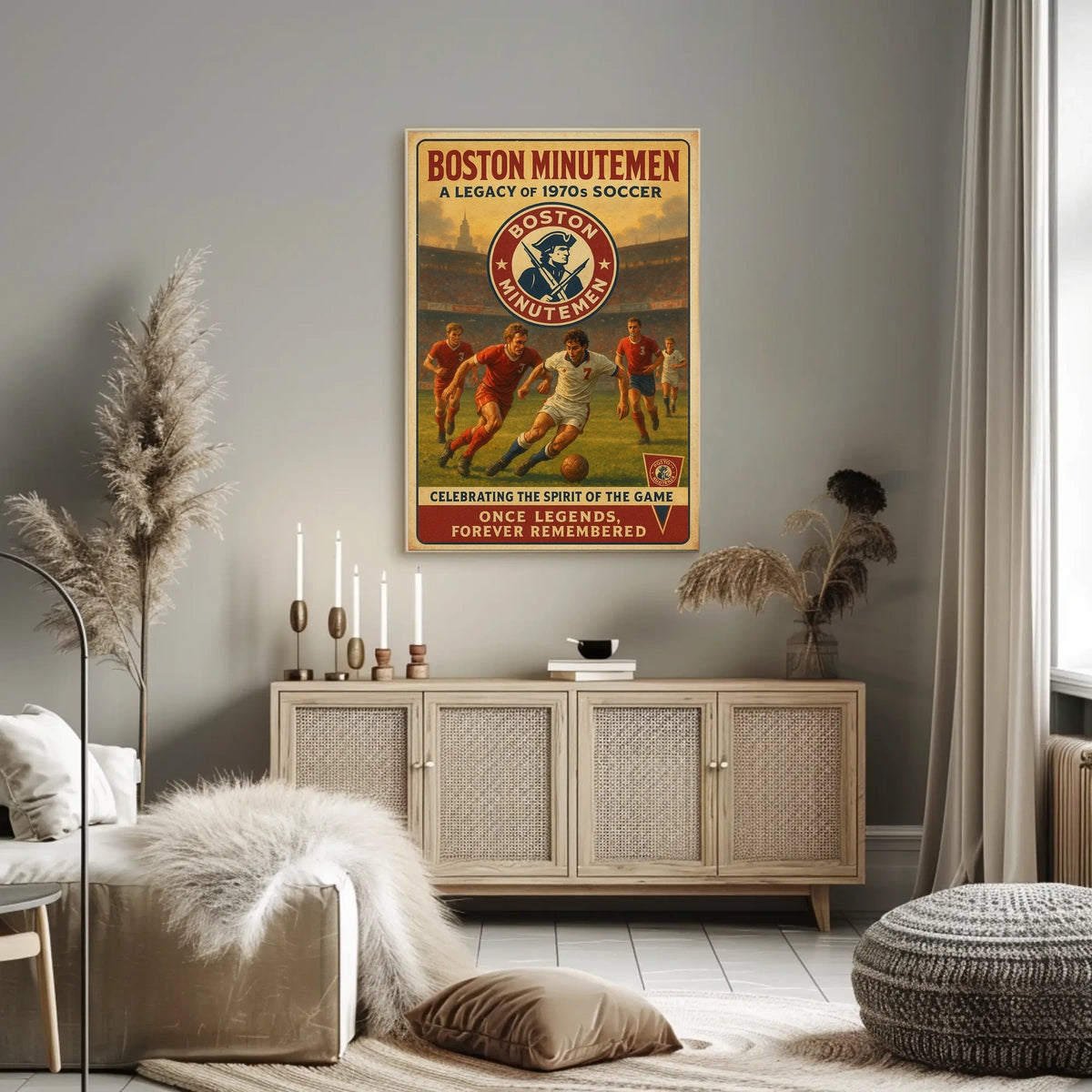 Boston Minutemen A Legacy of 1970s Soccer Poster