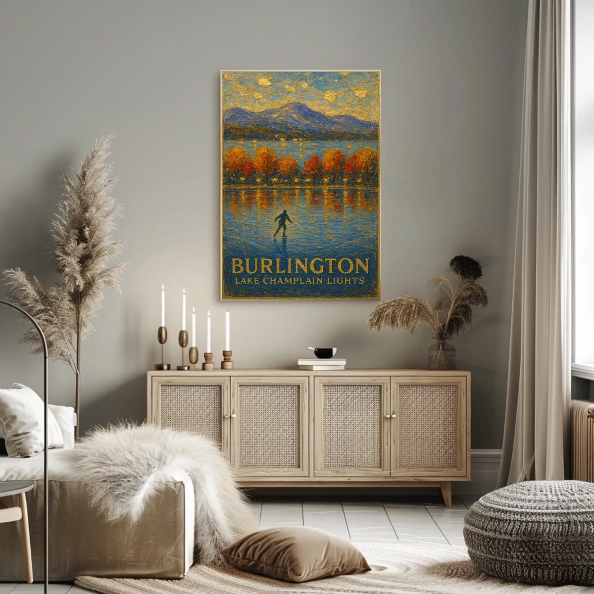 Burlington Lake Champlain Lights Poster
