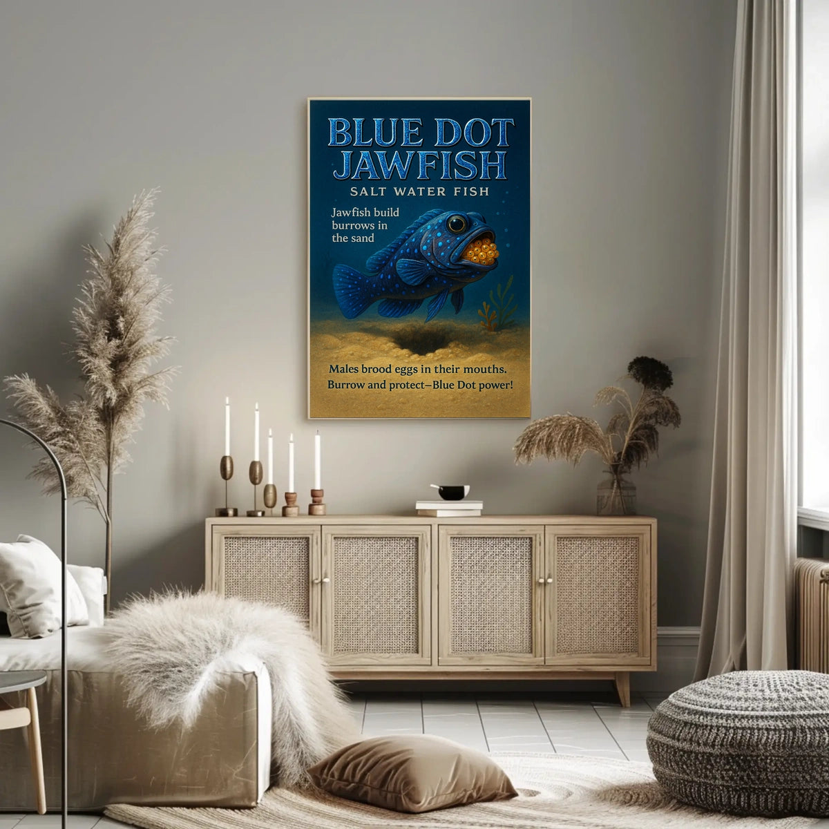 Blue Dot Jawfish Poster