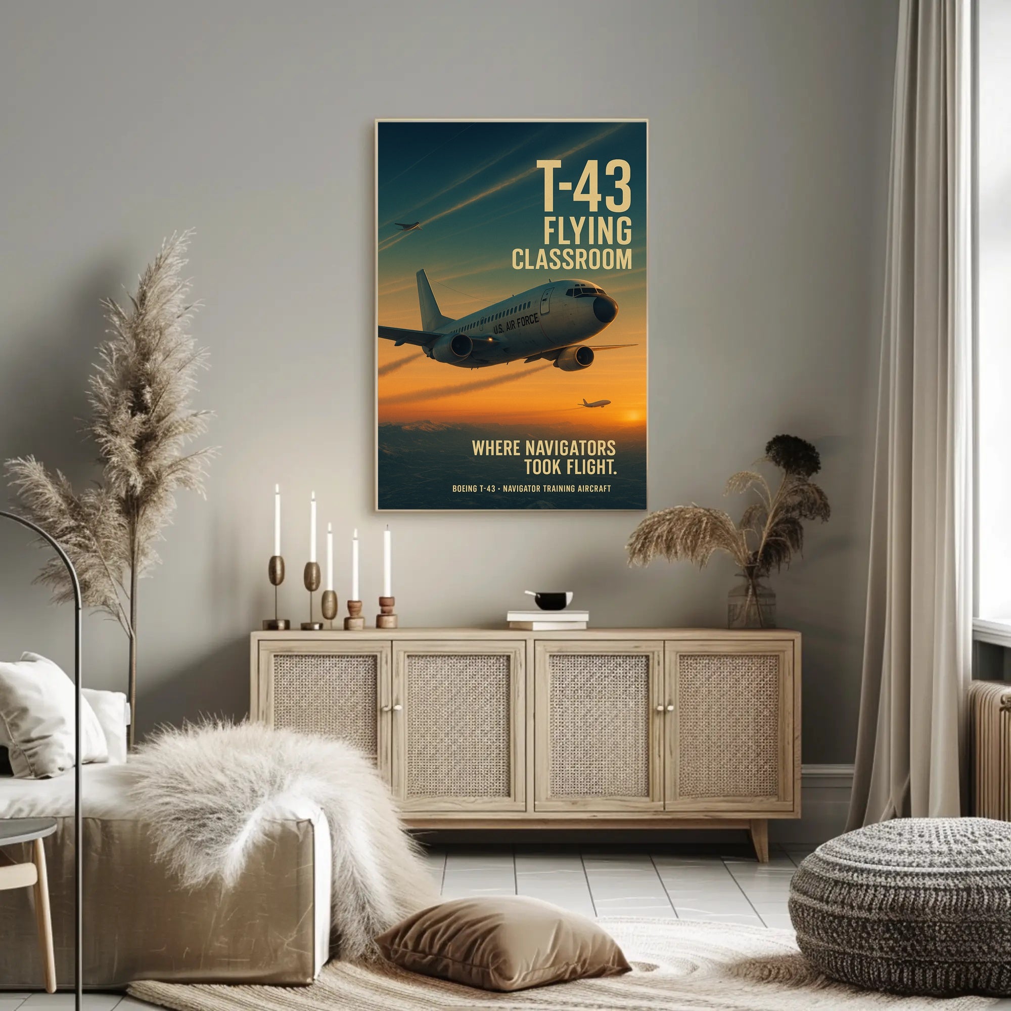 T-43 Flying Classroom U.S. Air Force Aircraft Poster