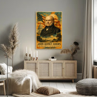 John Quincy Adams 6th President of the United States Layered Digital Collage Poster