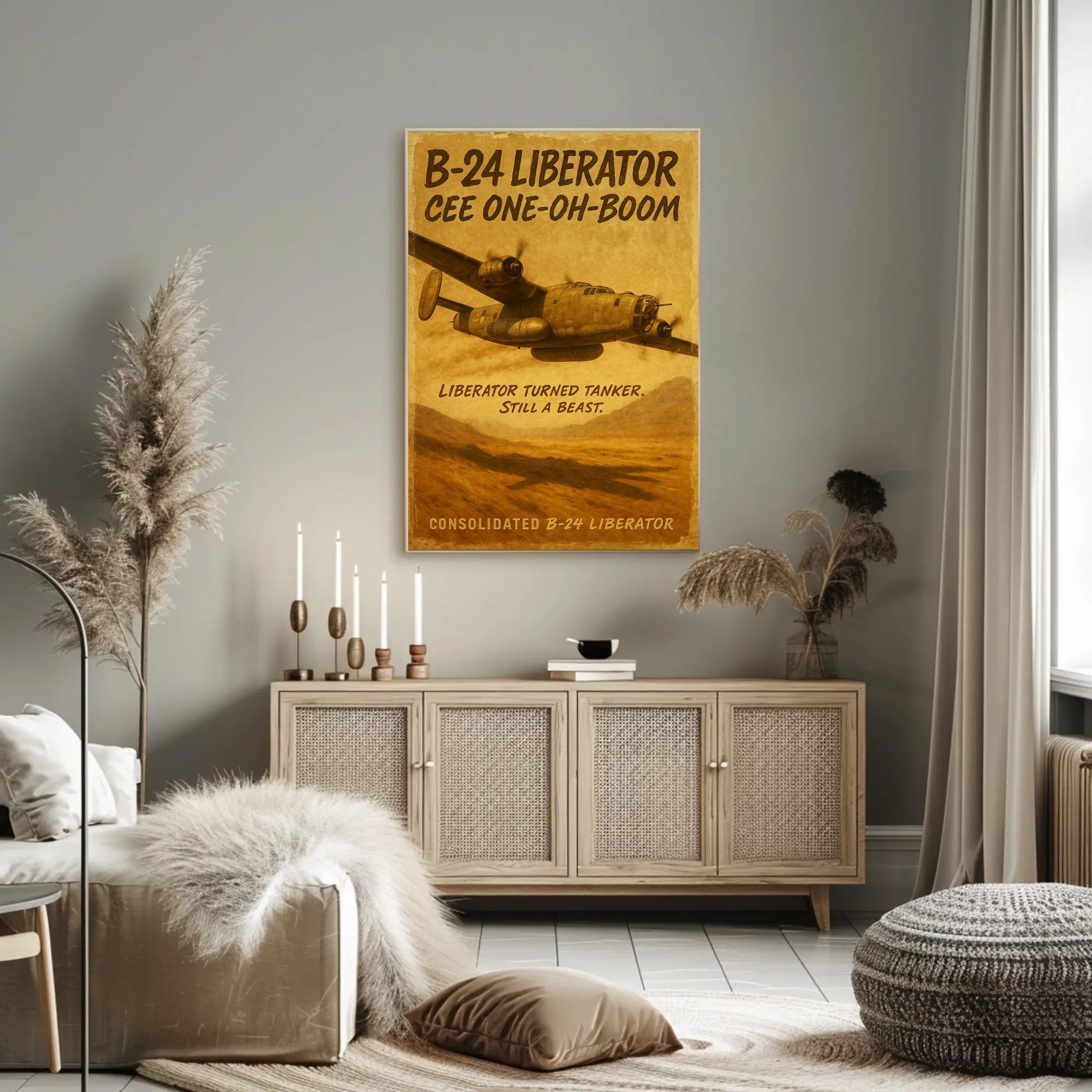 B-24 Liberator Soaring WWII Poster