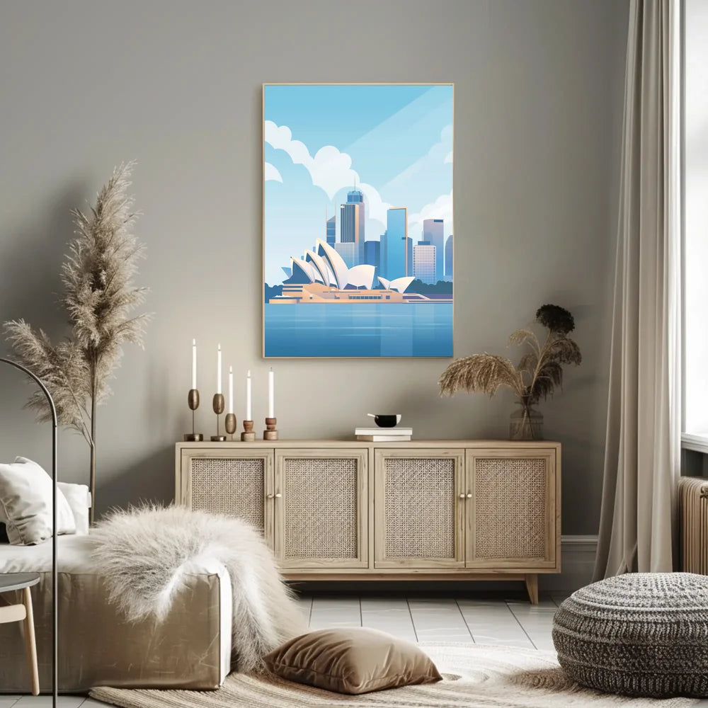 Sydney Opera House Modern Art Poster Print