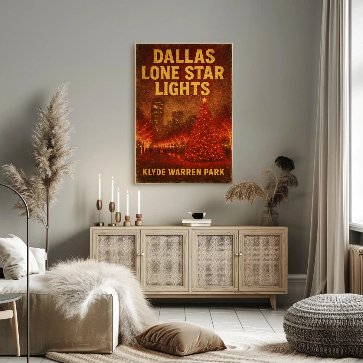 Dallas Lone Star Lights Poster