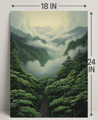 Journey Through The Misty Mountains Poster
