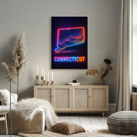 Neon Connecticut Poster