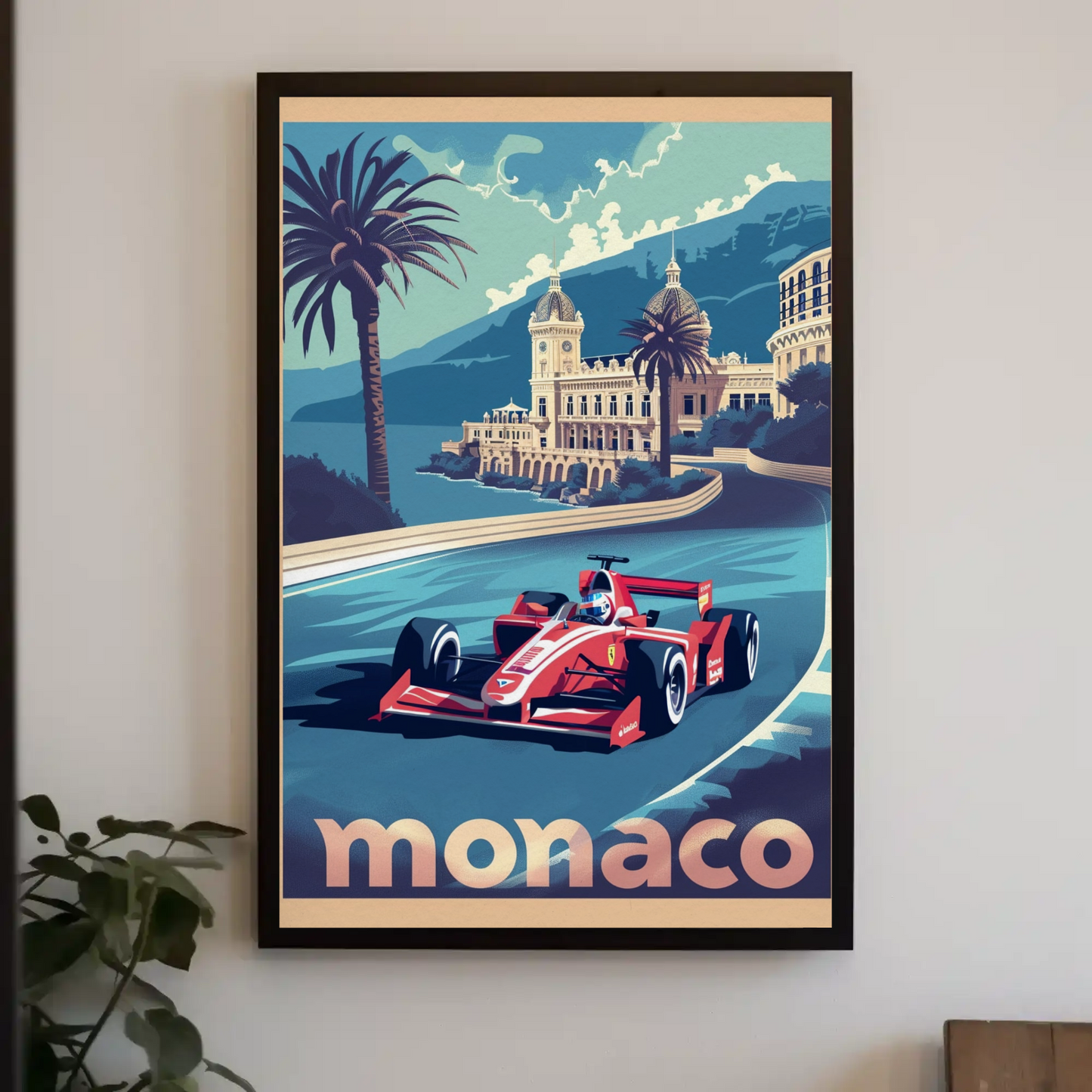 Monaco Formula One Racing Heritage Travel Poster