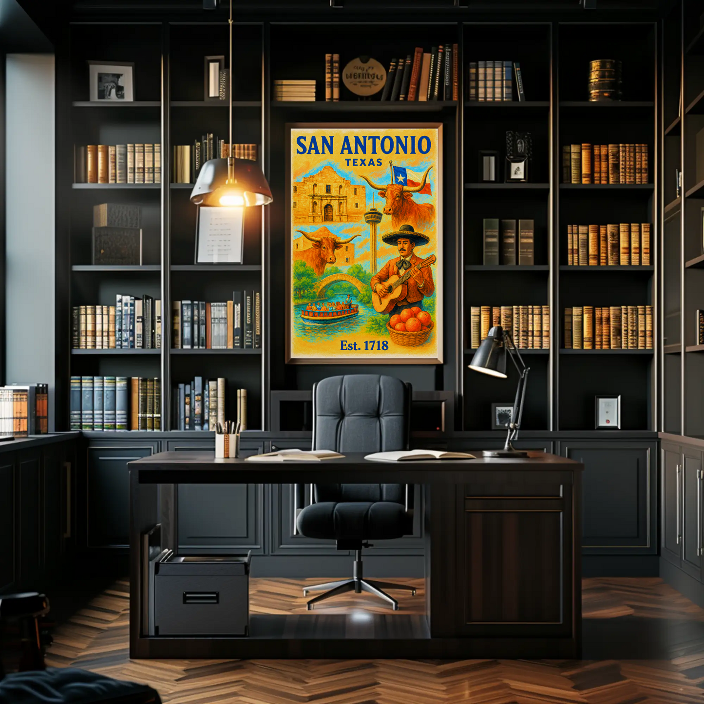 San Antonio Texas Poster With Alamo Vintage Travel Poster