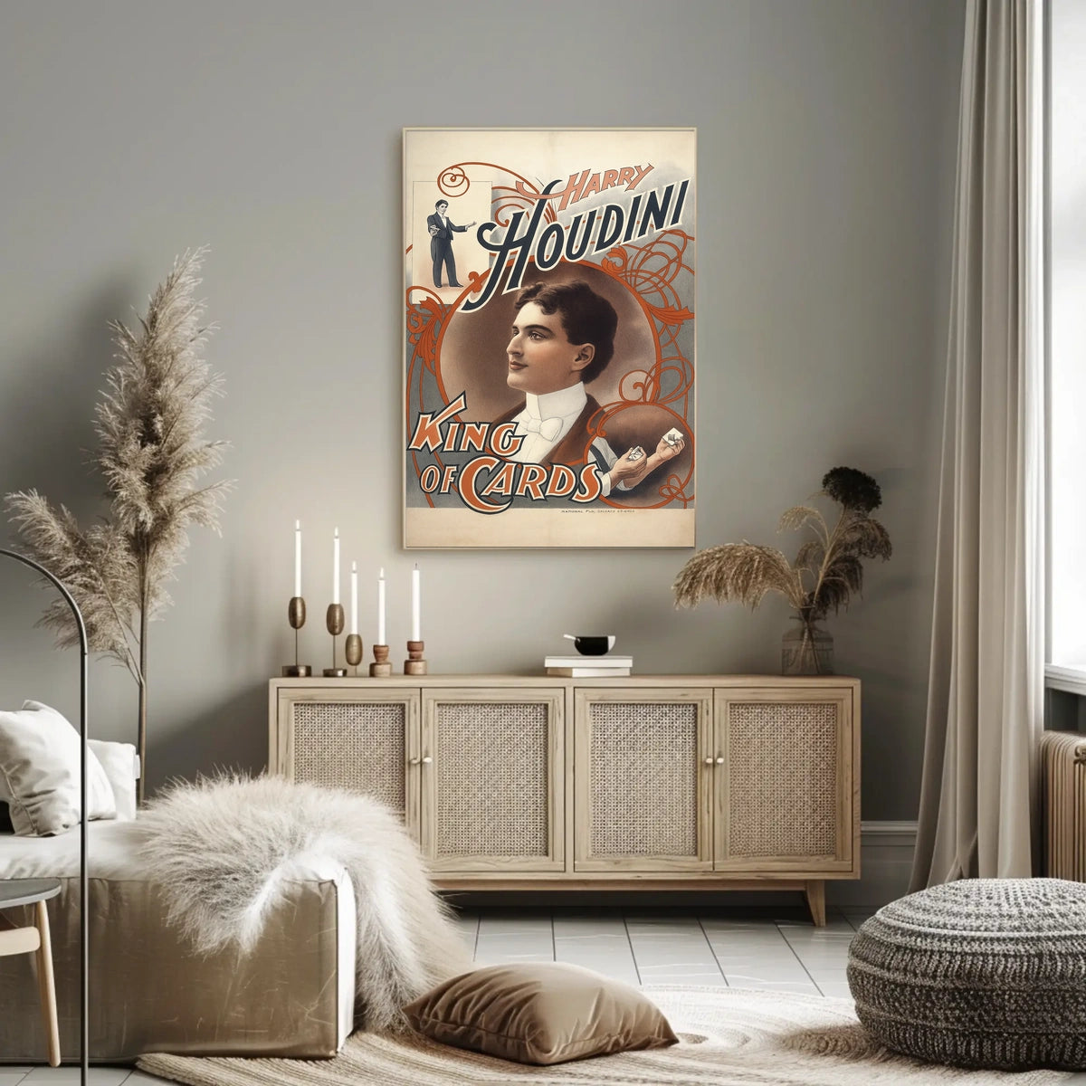 Harry Houdini King Of Cards Poster