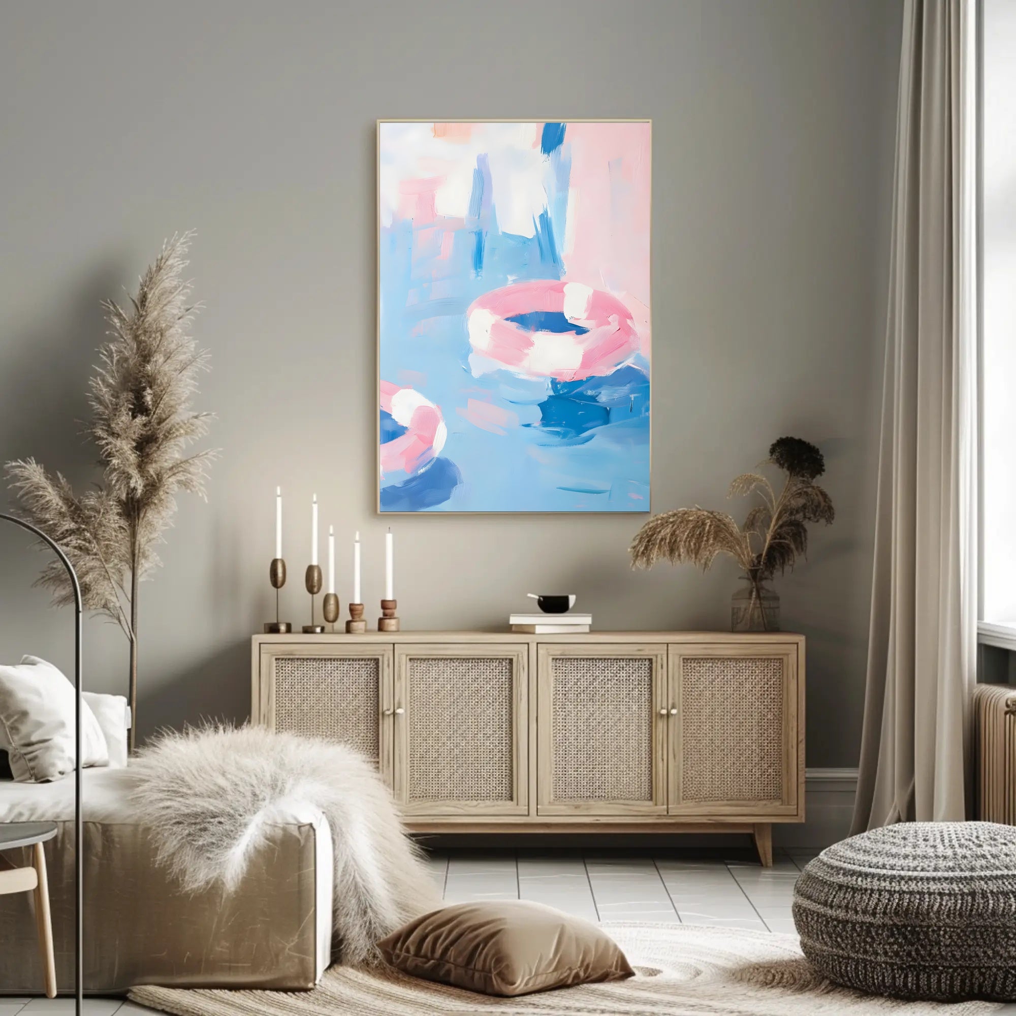 Abstract Summer Poster Pastel Wall Art Print