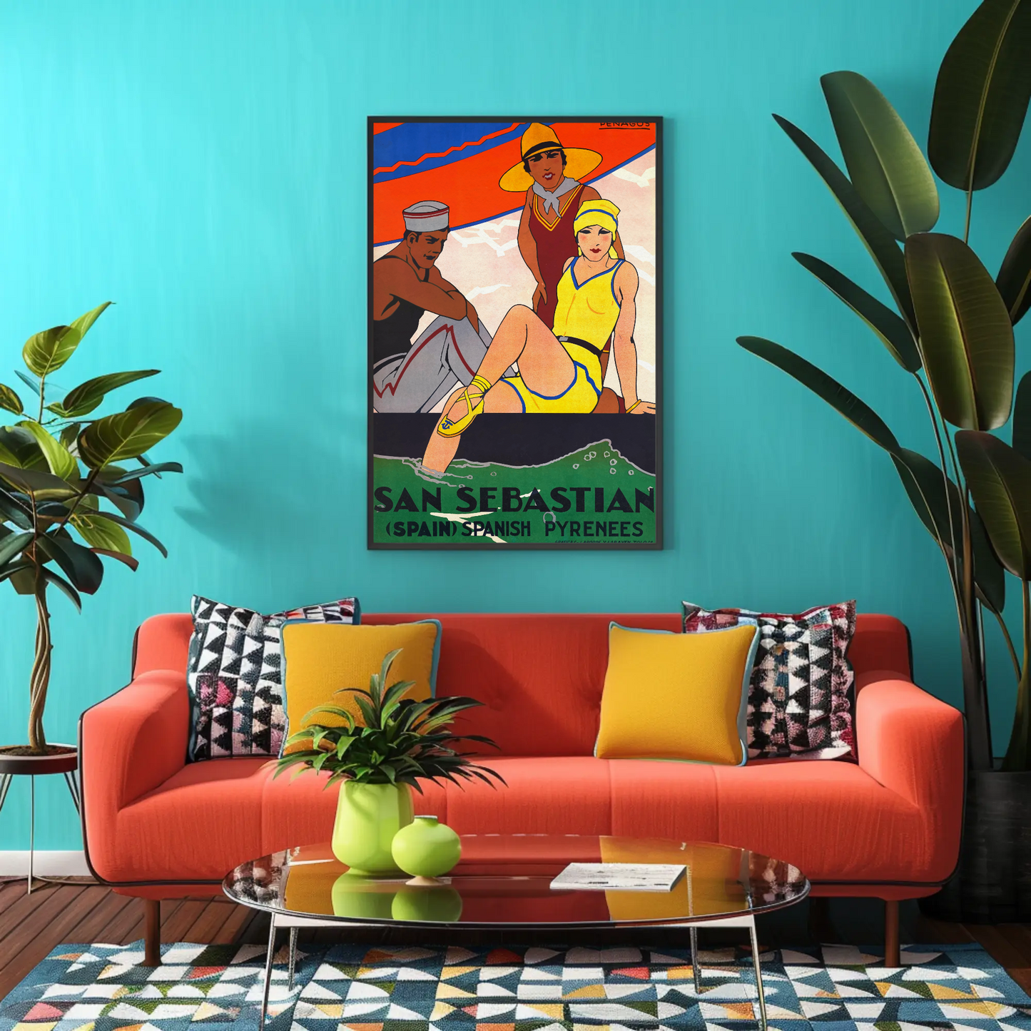 San Sebastian Spain Travel Poster