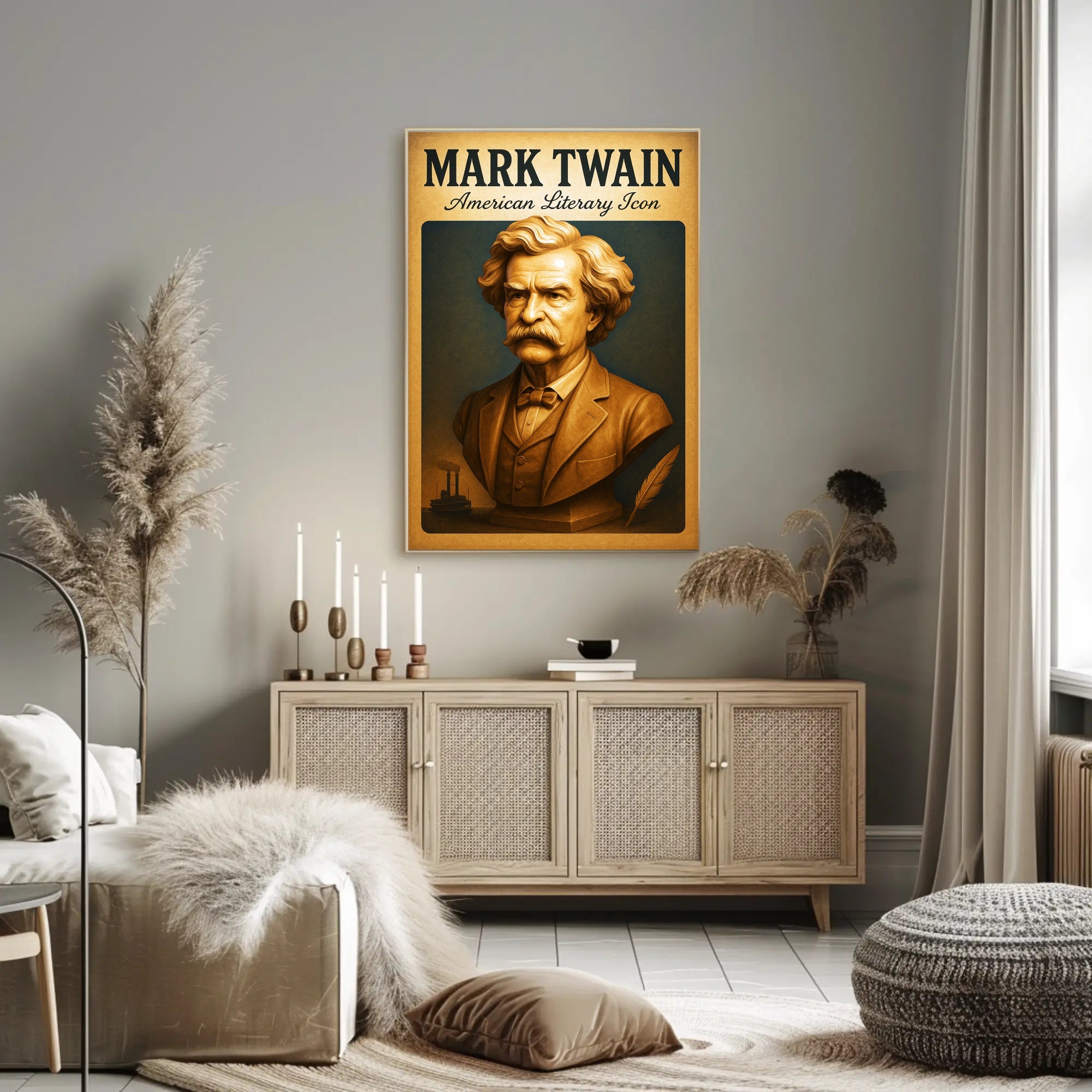 Mark Twain American Literary Icon Poster PosterGoat