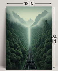 Journey Through The Misty Mountains Poster