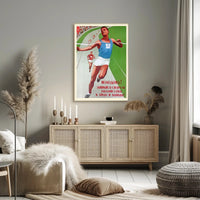Mid-20th Century Soviet Sports Motivational Poster