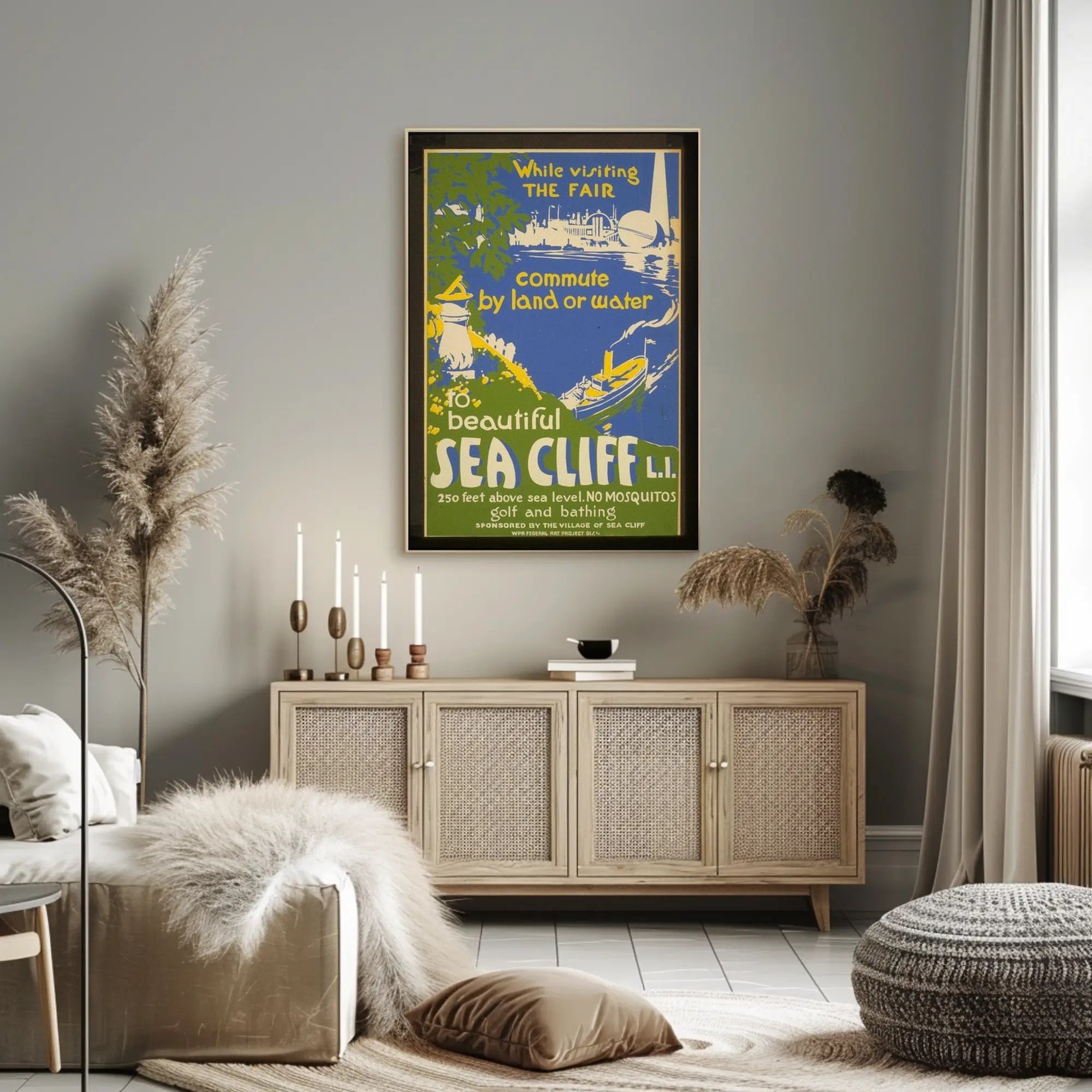 Visit Sea Cliff Poster PosterGoat