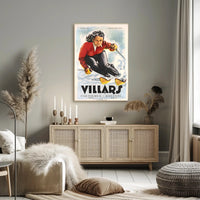Villars Skiing Poster PosterGoat
