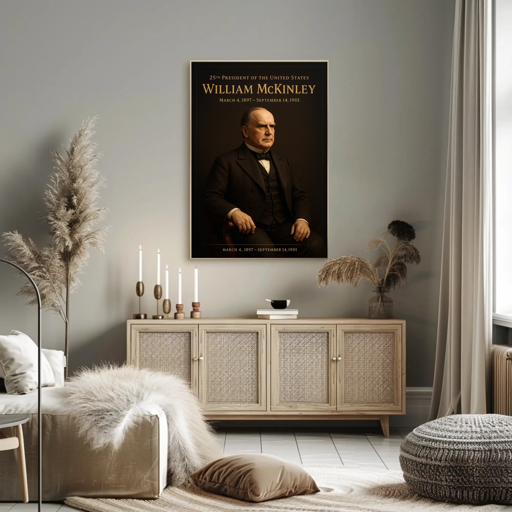 William McKinley Historical Presidential Era Poster