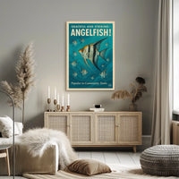 Graceful and Striking Angelfish Poster